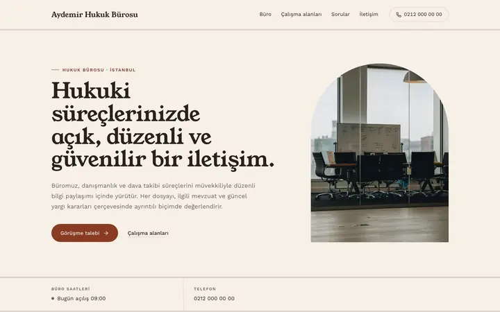 Vitrinle tasarım örneği
